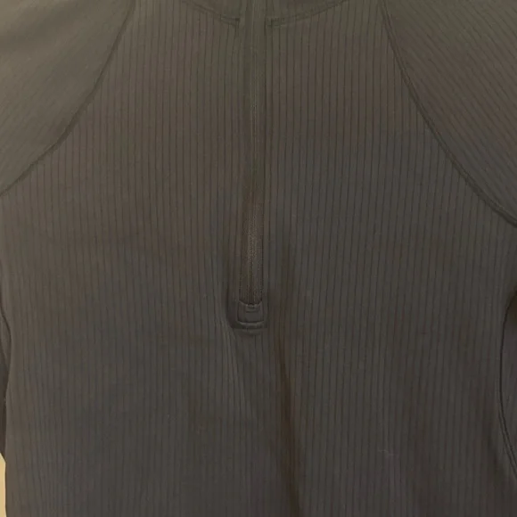lululemon athletica Black Rulu Cropped Half Zip Long Sleeve - Picture 4 of 4